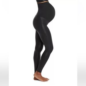 SPANX Mama Faux Leather Leggings - Large